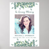 Poster Photo commémorative d'eucalyptus En souvenir affec (Devant)