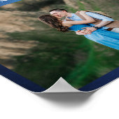 Poster Photo Couple bleu moderne Accueil Mariage du soir (Coin)