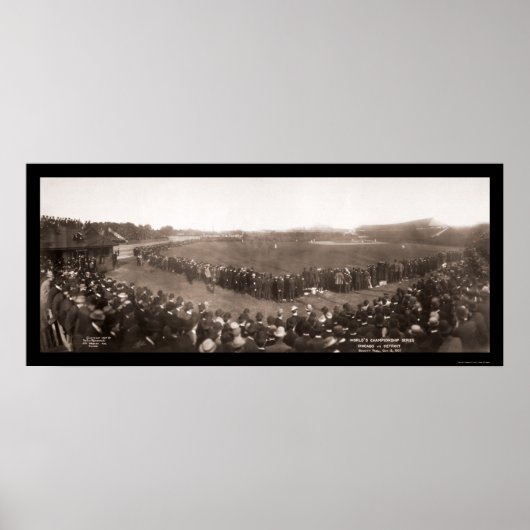 Poster Photo Cubs Vs Tigers Baseball 1907 (Devant)