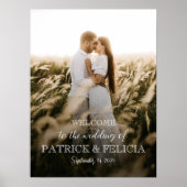 Poster Photo d'accueil de mariage moderne et élégante (Devant)