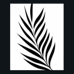Poster Photo d'affiche feuille<br><div class="desc">Poster d'Art Moderne Simple Leaf, correspond au Coussin Leaf. Coussin feuille noir blanc à deux tonsparTheLinley Parcourez un autre coussin àZazzle </div>