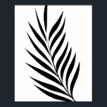 Poster Photo d'affiche feuille<br><div class="desc">Poster d'Art Moderne Simple Leaf, correspond au Coussin Leaf. Coussin feuille noir blanc à deux tonsparTheLinley Parcourez un autre coussin àZazzle </div>