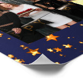Poster Photo d'anniversaire collage marine bleu or étoile (Coin)