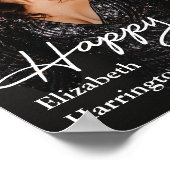 Poster Photo d'anniversaire simple et élégante (Coin)