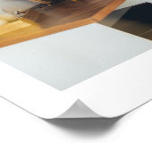 Poster Photo d'arbre de Noël familial moderne avec étoile (Coin)