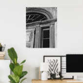 Poster Photo d'architecture - Porte de la maison abandonn (Bureau à domicile)