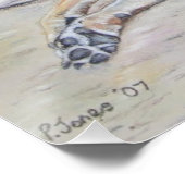 Poster Photo d'art pittoresque de chiens gris dans une co (Coin)