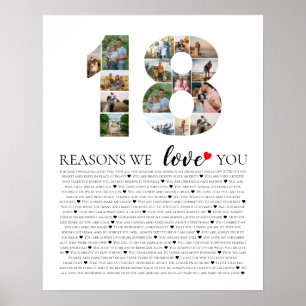 Poster photo de 18 ans raisons pour lesquelles nous vous