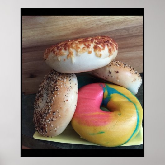 Poster Photo de bagels (Devant)