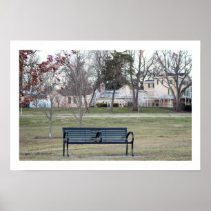 Poster Photo de banc de parc