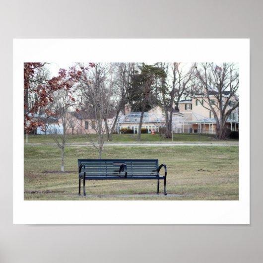 Poster Photo de Banc de Parc (Devant)