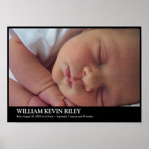Poster Photo de bébé moderne statistique mur penderie art