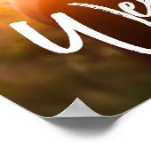 Poster photo de bienvenue à la main chic (Coin)