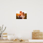 Poster photo de bienvenue à la main chic (Cuisine)