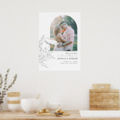Poster Photo de bienvenue de mariage aux fleurs sauvages  (Cuisine)