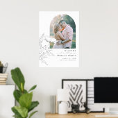 Poster Photo de bienvenue de mariage aux fleurs sauvages  (Bureau à domicile)