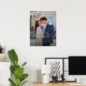Poster Photo de bienvenue de mariage élégant (Bureau à domicile)