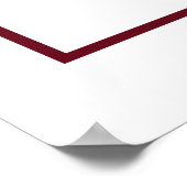 Poster Photo de bienvenue de mariage floral bordeaux (Coin)