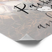 Poster Photo de bienvenue du Mariage moderne (Coin)