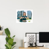 Poster Photo de bordure grunge moderne (Bureau à domicile)