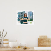 Poster Photo de bordure grunge moderne (Cuisine)