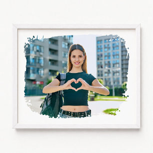 Poster Photo de bordure grunge moderne