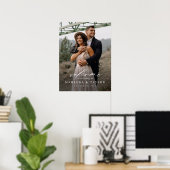 Poster Photo de calligraphie élégante Mariage Bienvenue (Bureau à domicile)