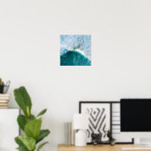 Poster photo de Calm Blue Waves Ocean (Bureau à domicile)