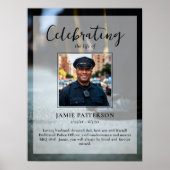 Poster Photo de célébration de la vie d'un policier, funé (Devant)