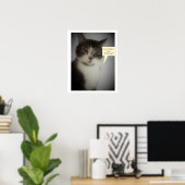Poster Photo de chat amusant (Bureau à domicile)