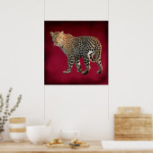 Poster Photo de chat sauvage léopard tacheté (Cuisine)