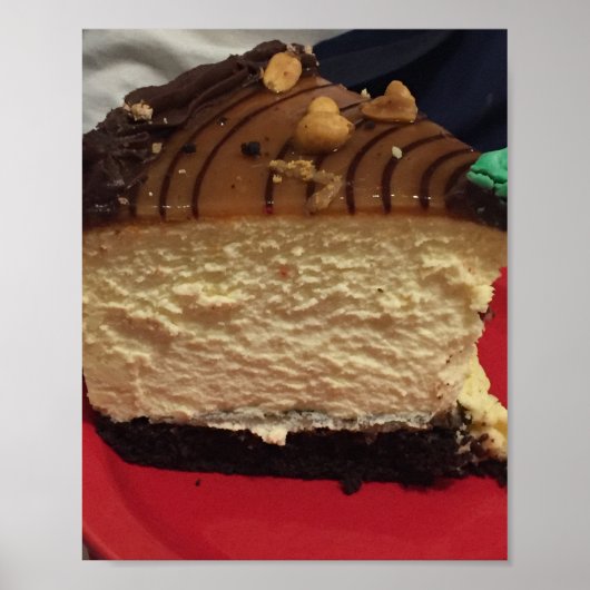 Poster Photo de cheesecake au beurre de cacahuète (Devant)