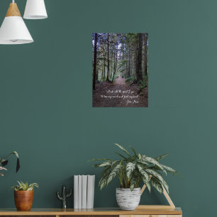 Poster Photo de chemin forestier avec citation de John Mu