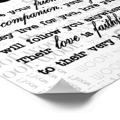 Poster Photo de chien avec nom et Poem Pet Memorial (Coin)