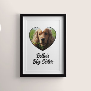 Poster photo de chien customisée grande soeur