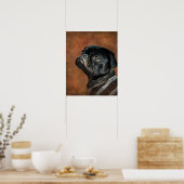 Poster Photo de chien de Carlin noir (Cuisine)