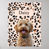 Poster Photo de chien Empreinte de léopard personnalisée (Devant)