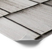 Poster Photo de clôture de bardeaux de toit gris (Coin)