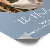 Poster Photo de cocktail signature Bar de mariage bleu po (Coin)