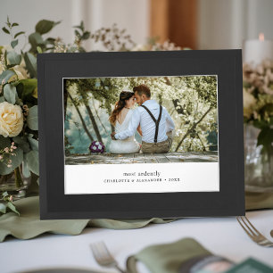 Poster Photo de couple Citation d'amour Mariage élégant
