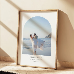 Poster Photo de couple de mariage moderne minimaliste sou