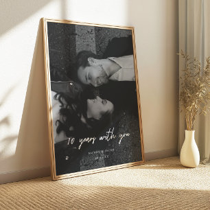 Poster Photo de couple moderne 10 ans de mariage