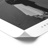 Poster Photo de couple personnalisé pour mariage minimali (Coin)