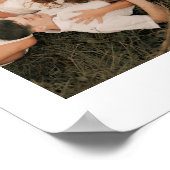 Poster Photo de couple simple moderne & noms personnalisé (Coin)