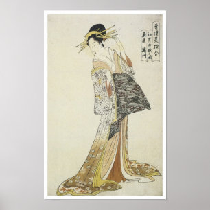 Poster Photo de courtesan Takikawa, Eishu, 1796