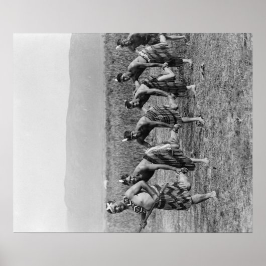 Poster Photo de danse de guerre maorie (Devant)