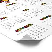 Poster Photo de famille colorée calendrier 2023 (Coin)