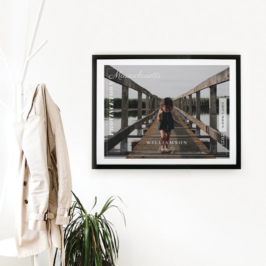 Poster Photo de famille Moderne Editorial Voyage Keepsaké