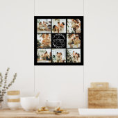 Poster Photo de famille moderne élégant Collage Black Kee (Cuisine)