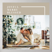 Poster Photo de famille moderne | Joyeux Joyeux Joyeux Bé (Devant)